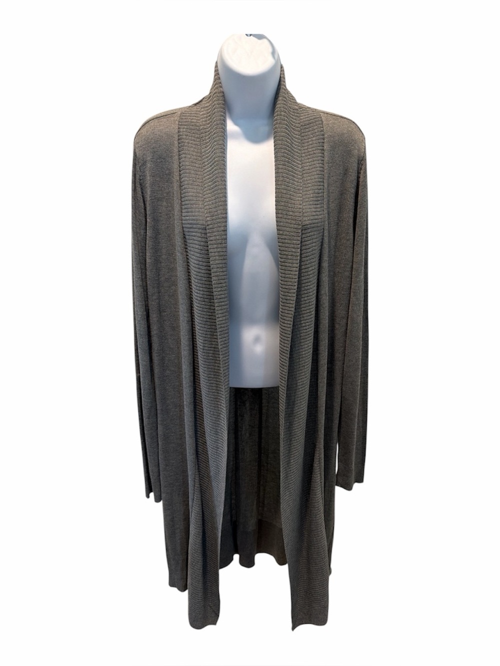 WORTHINGTON Midi Length Gray Cardigan size large